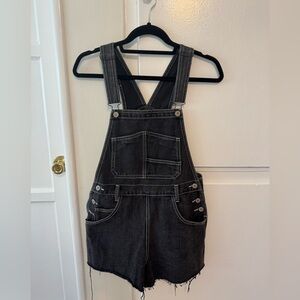 Brandy Melville Black Denim Overalls